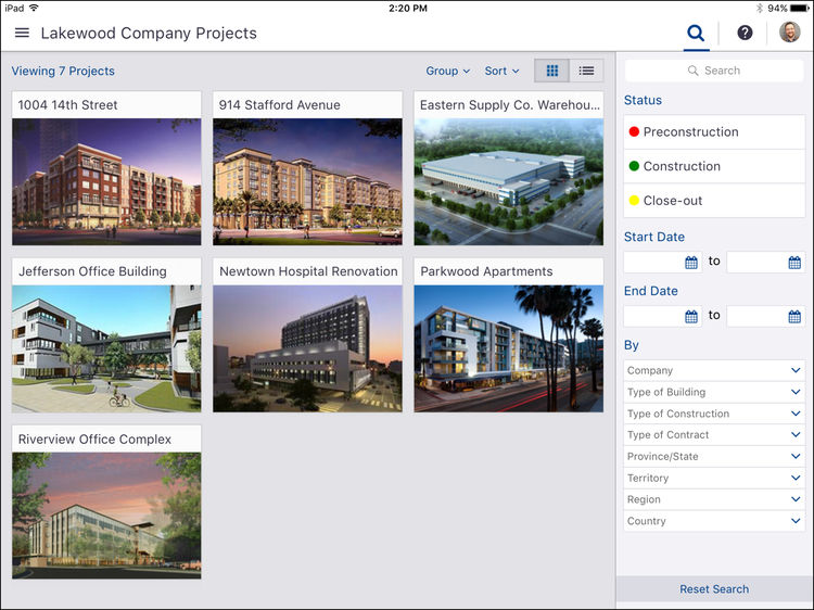 ProjectSight company projects