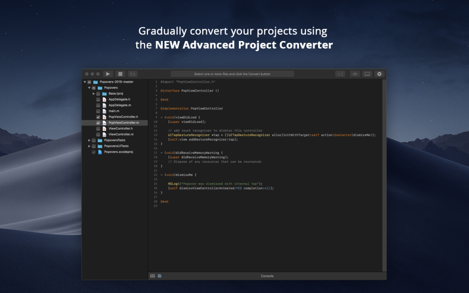 Swiftify project converter