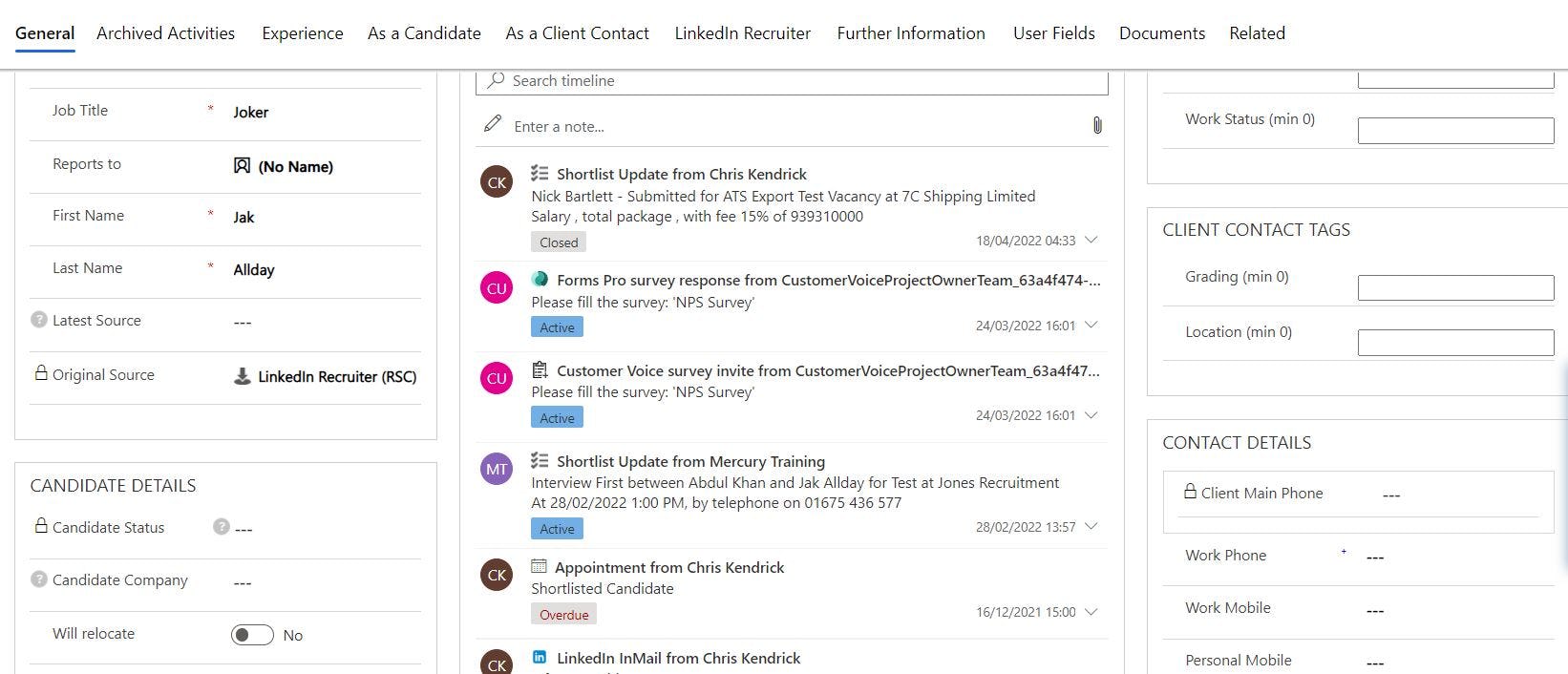 Mercury Software - See all your correspondence with contacts, Emails (including files), phone conversations, appointments, notes, and even LinkedIn InMail communications - all neatly presented in one place