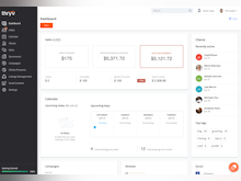 Thryv Software - The dashboard provides users with an overview of finances, calendar events clients, campaigns, and more