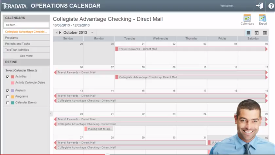 Operations calendar