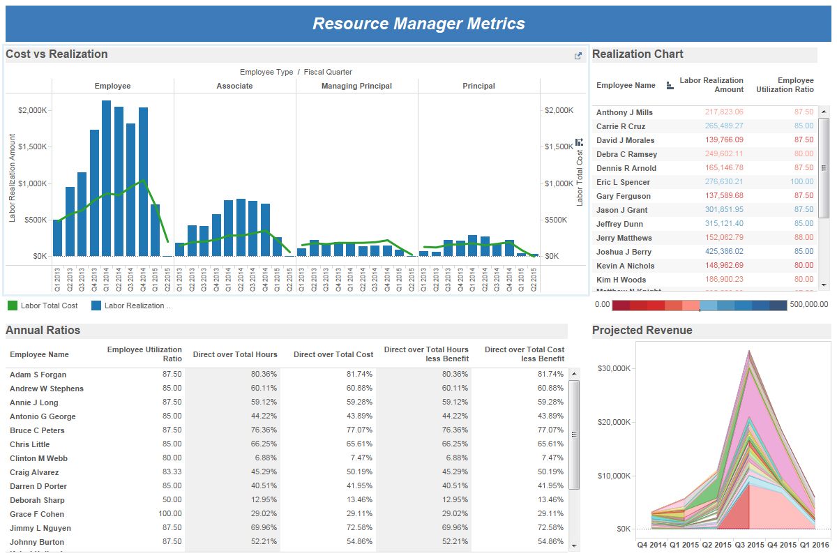 Deltek Vision resource Manager metrics