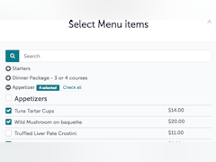Tripleseat Software - Tripleseat selecting menu items - thumbnail