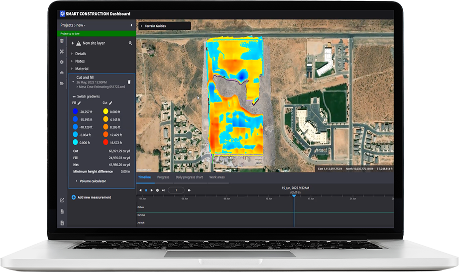 Smart Construction Dashboard Software - Smart Construction Dashboard: Cuts and Fills