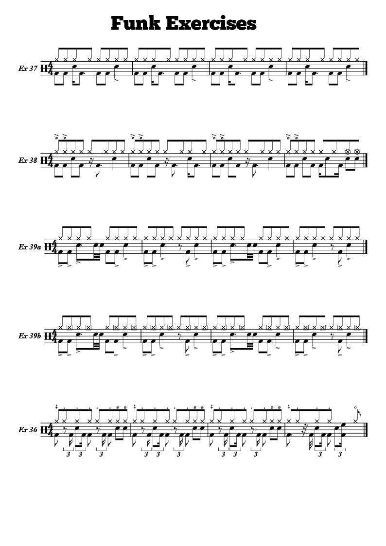 Exercise book created in Musink sheet music maker notation software