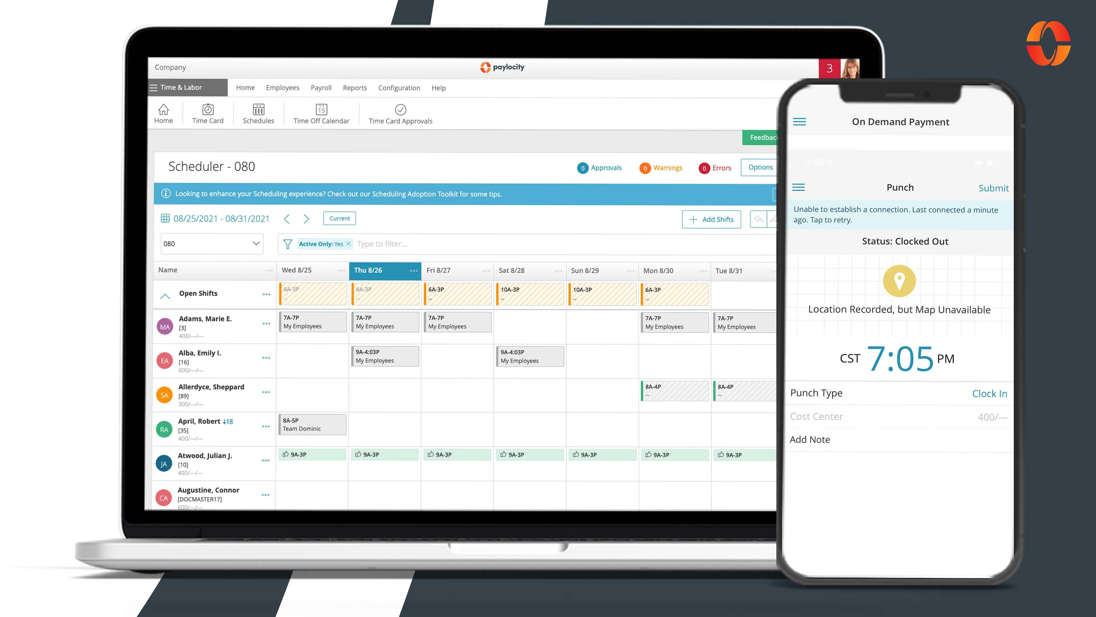 Paylocity Software - Our Workforce Management tool helps get you out of juggling spreadsheets, bulletin boards, and multiple emails. Eliminate unplanned labor costs, minimize compliance risks, and deliver a mobile and connected experience for on-the-go managers and employees.