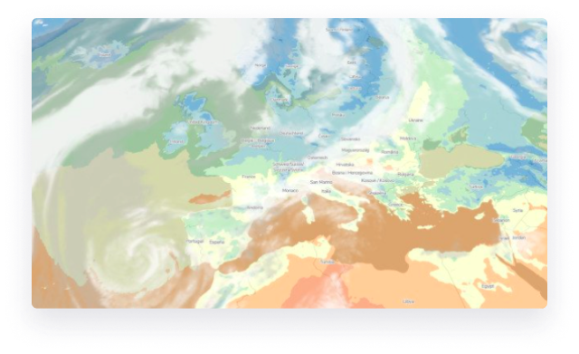 MapTiler Cloud screenshot: weather visualization