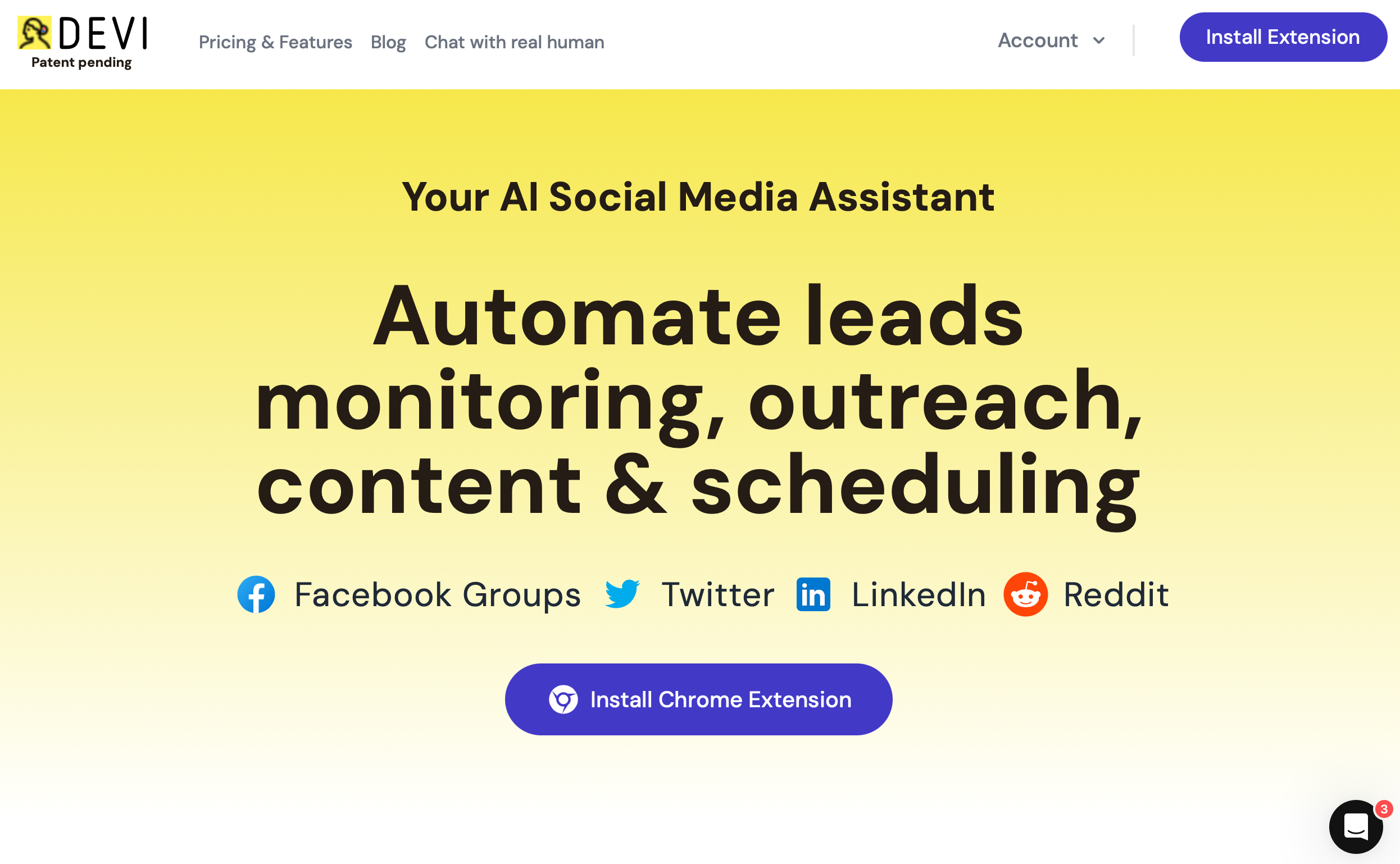 Devi screenshot: Your AI Social Media Manager
