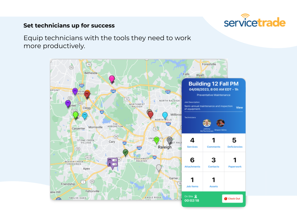 Clocking In and Out – ServiceTrade