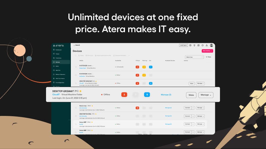 Atera Software - Unlimited Devices, You Just Pay per Technician