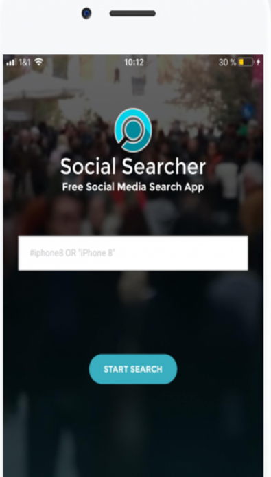 Social Searcher search tab