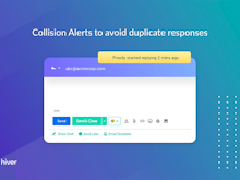 Hiver Software - Prevent duplicate responses with collision alerts