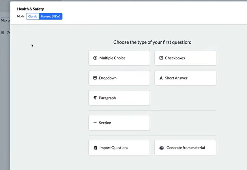 Quilgo screenshot: Quilgo create quiz