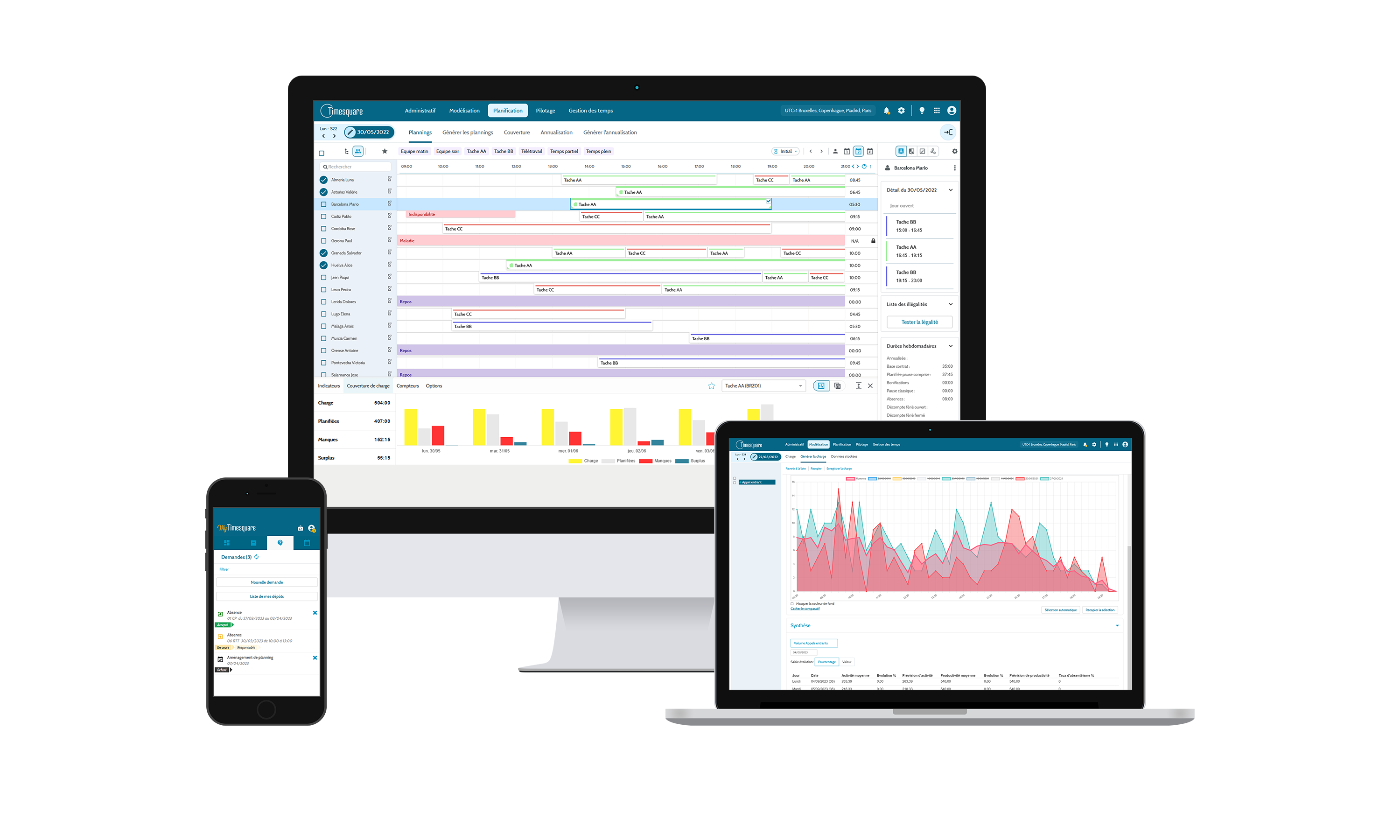 Timesquare screenshot: Timesquare - Daily, weekly, monthly, annual SCHEDULES
