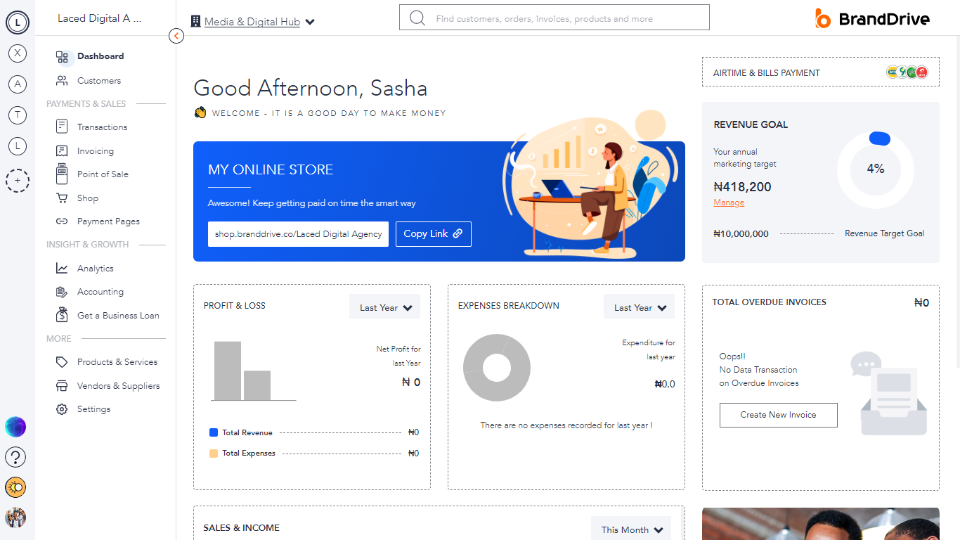 BrandDrive screenshot: BrandDrive Dashboard