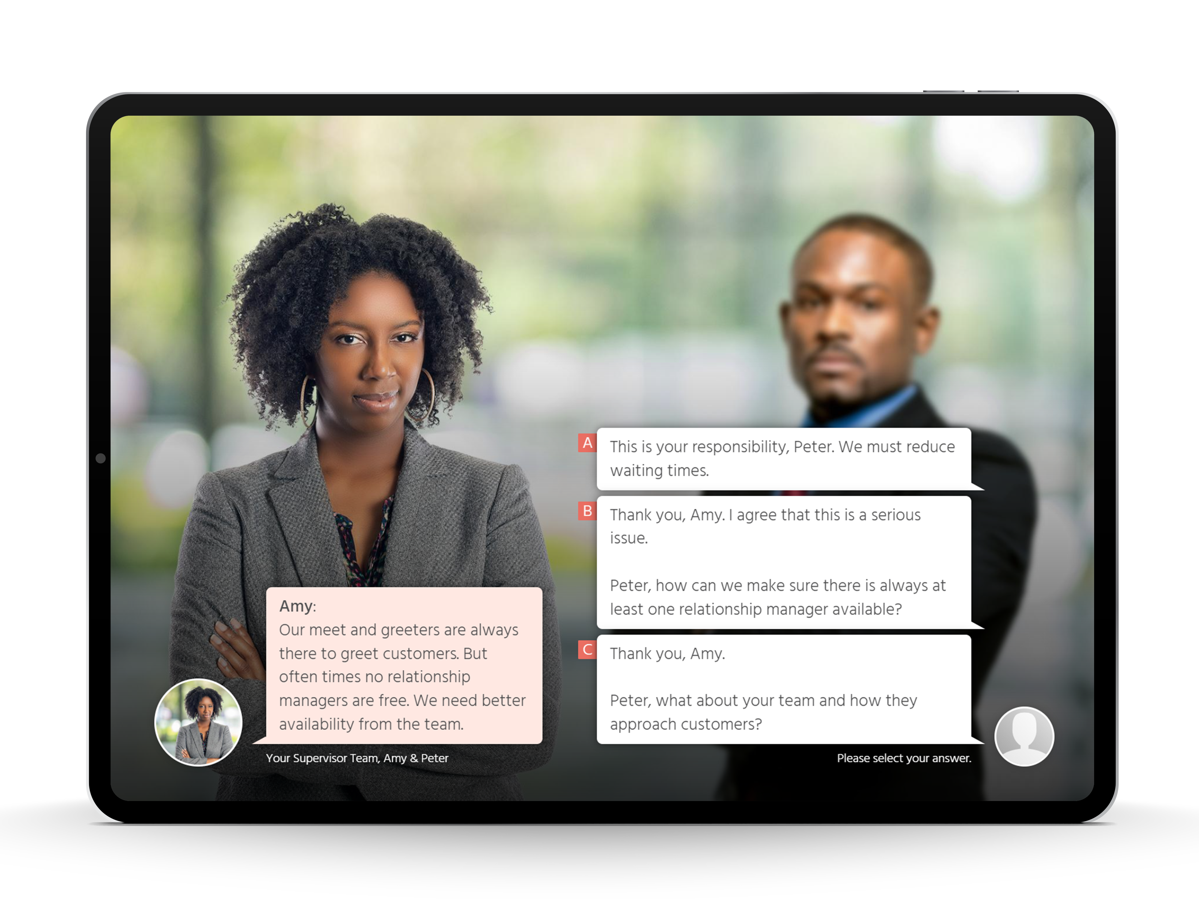 Knowledgeworker Coach screenshot: Training with Knowledgeworker Coach