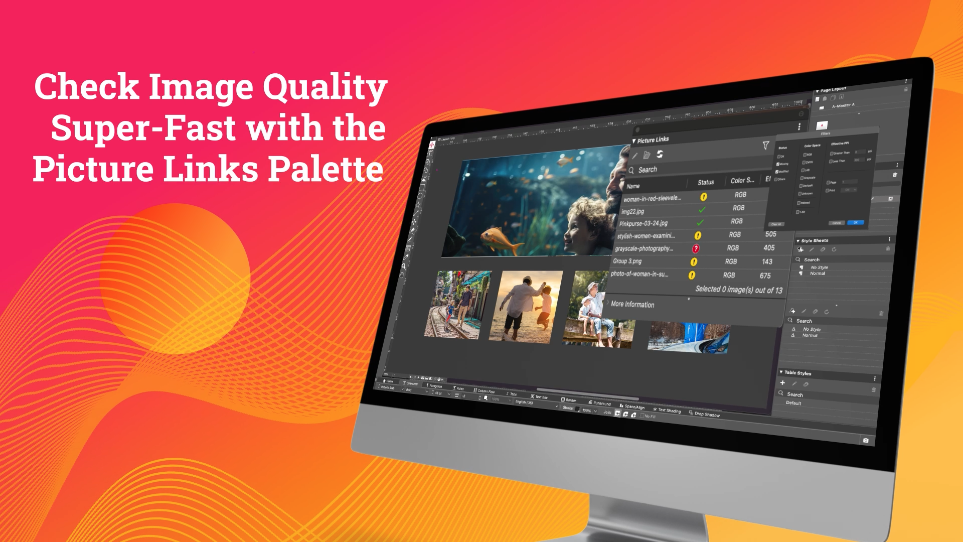Check Image Quality Super-Fast with the Picture Links Palette