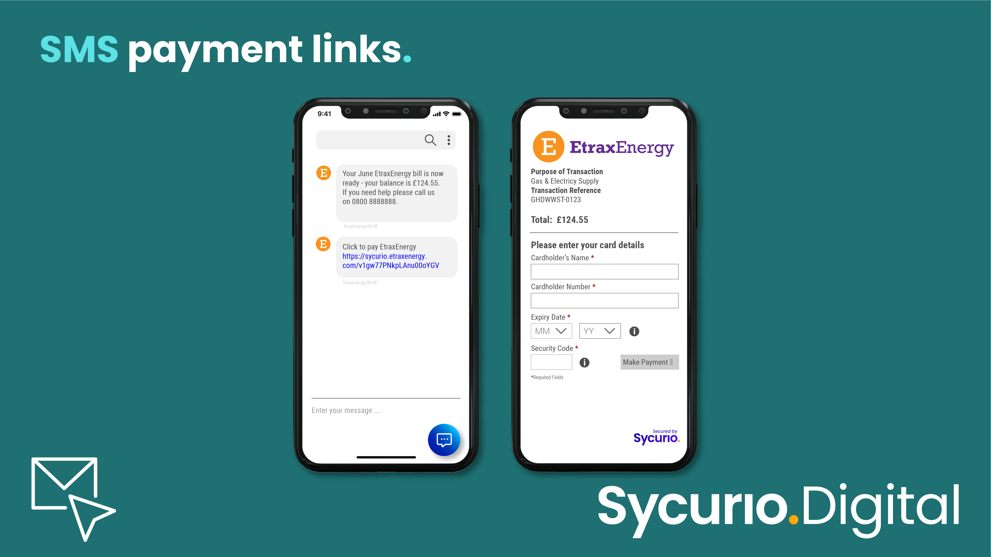Sycurio.Digital Omnichannel Payment Links SMS payment link integrations