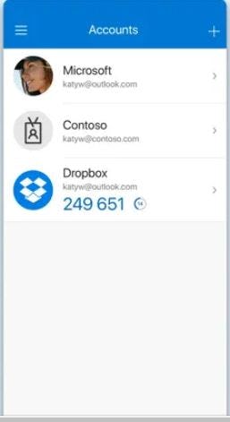 Microsoft Authenticator Software - Microsoft Authenticator accounts