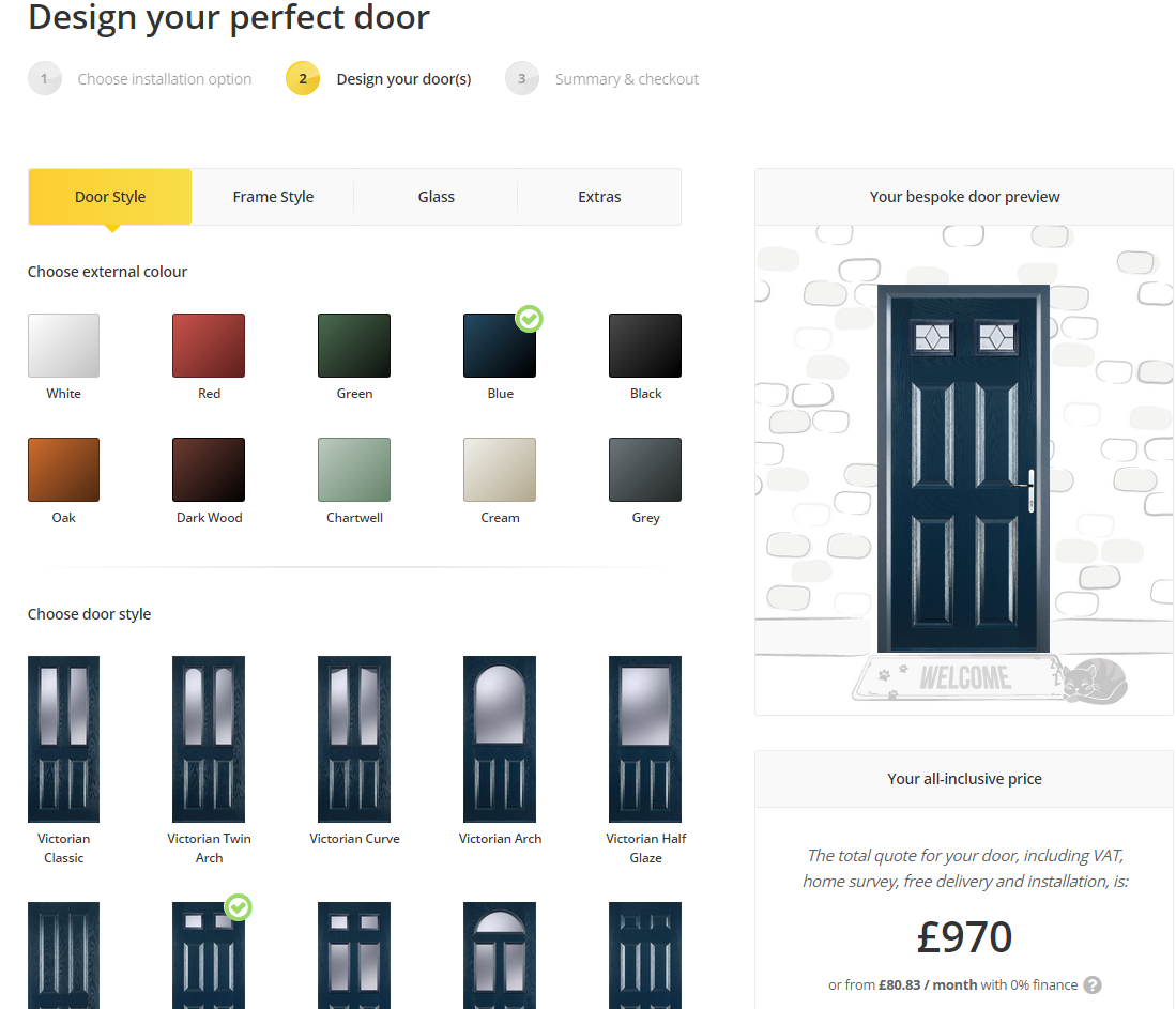 XaitCPQ Software - Design your perfect door - built with XaitCPQ