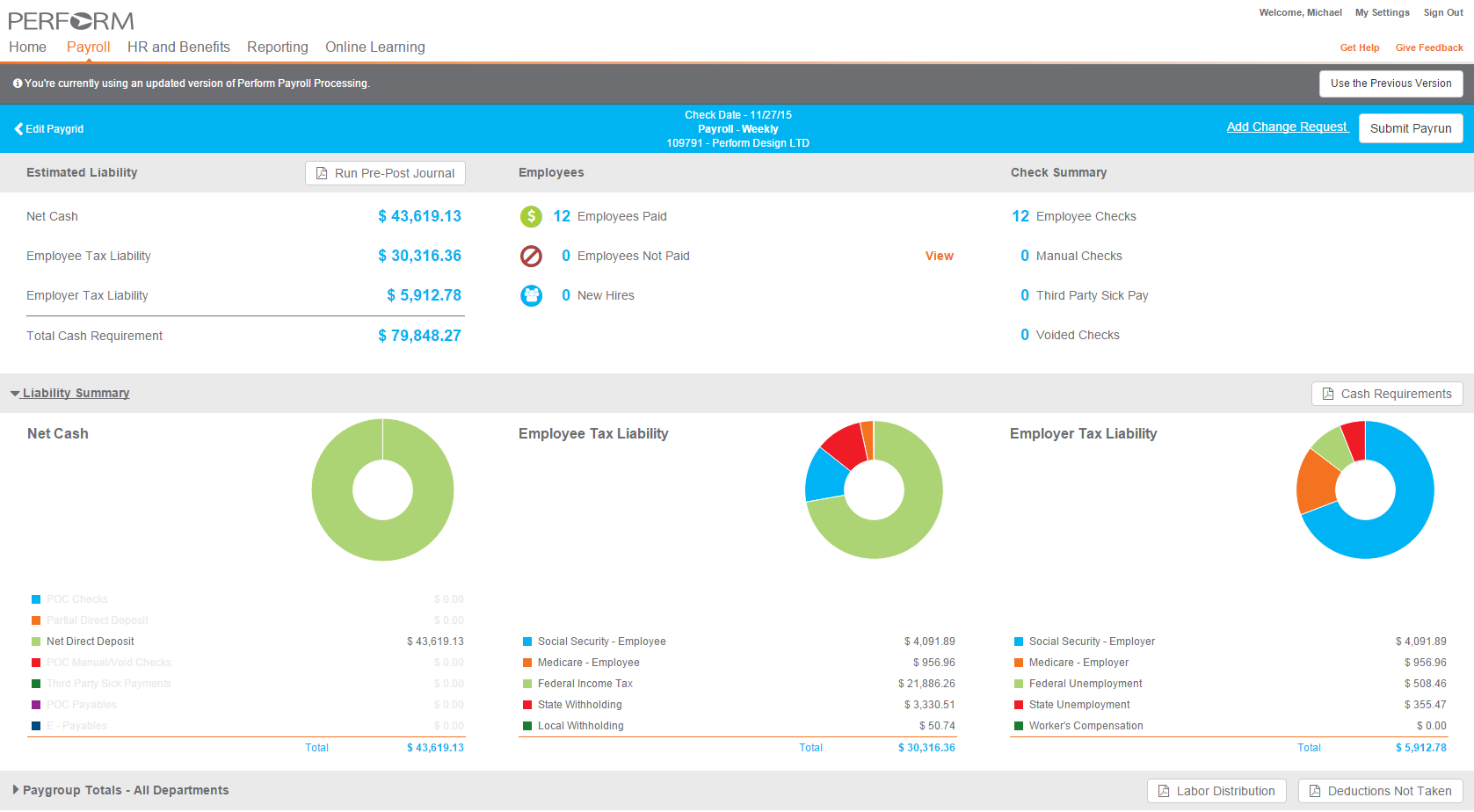 A range of charts and reports can be generated, with options for scheduled reporting