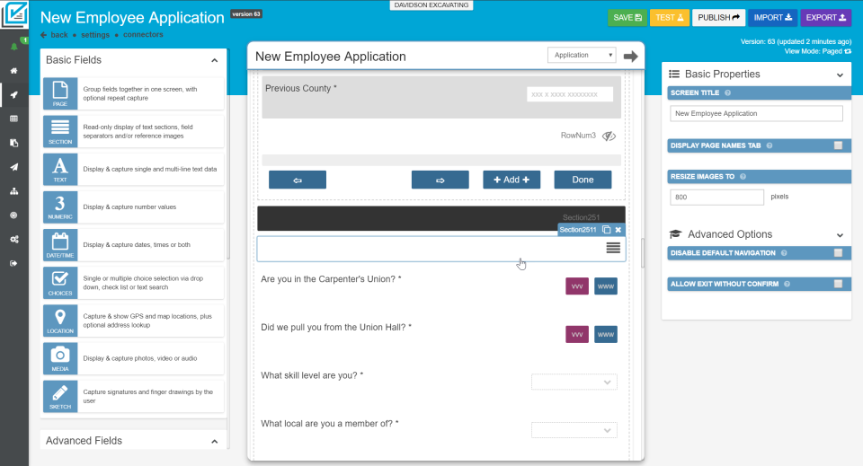 eForms Mobile Software - 2