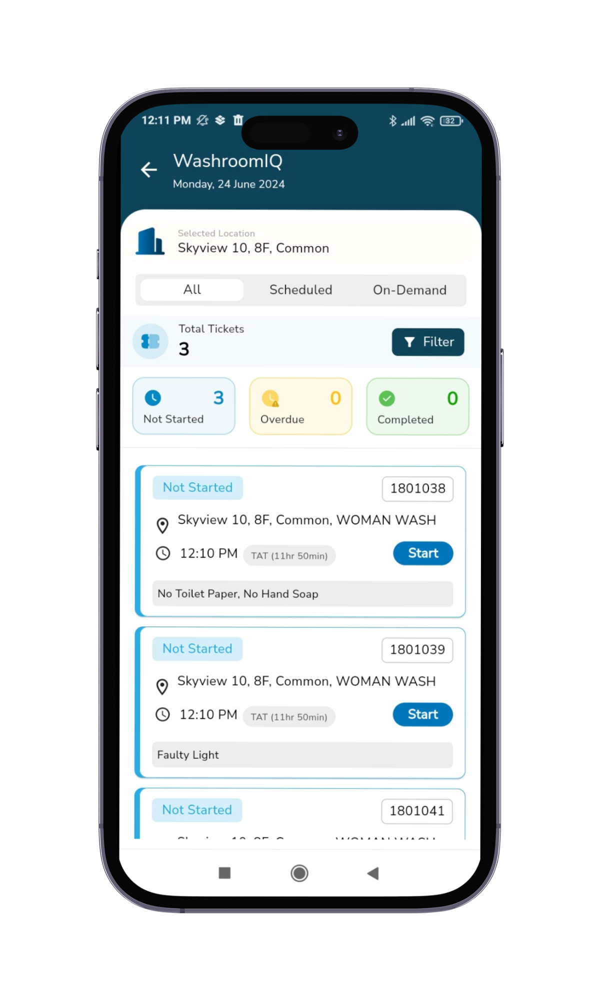 Caleedo Express screenshot: Caleedo Express washroom management