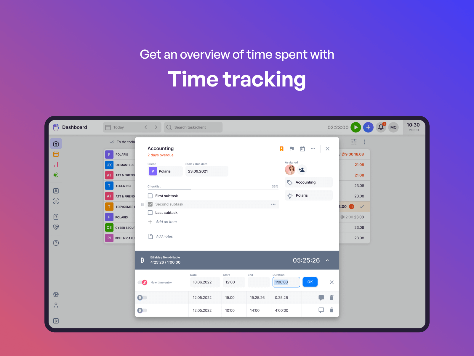 Make better data-driven decisions with Time tracking