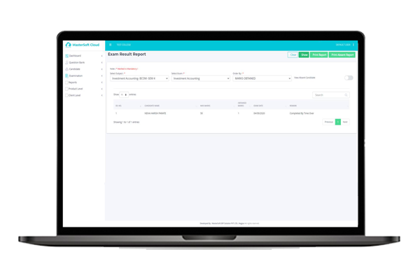 MasterSoft Online Examination Software screenshot