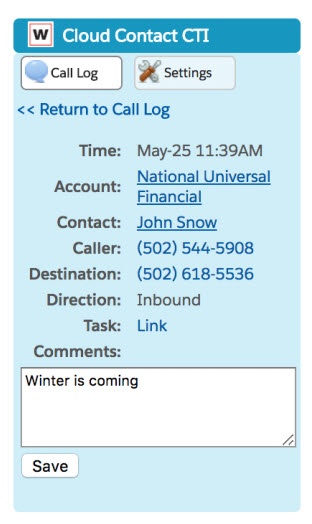 Call details