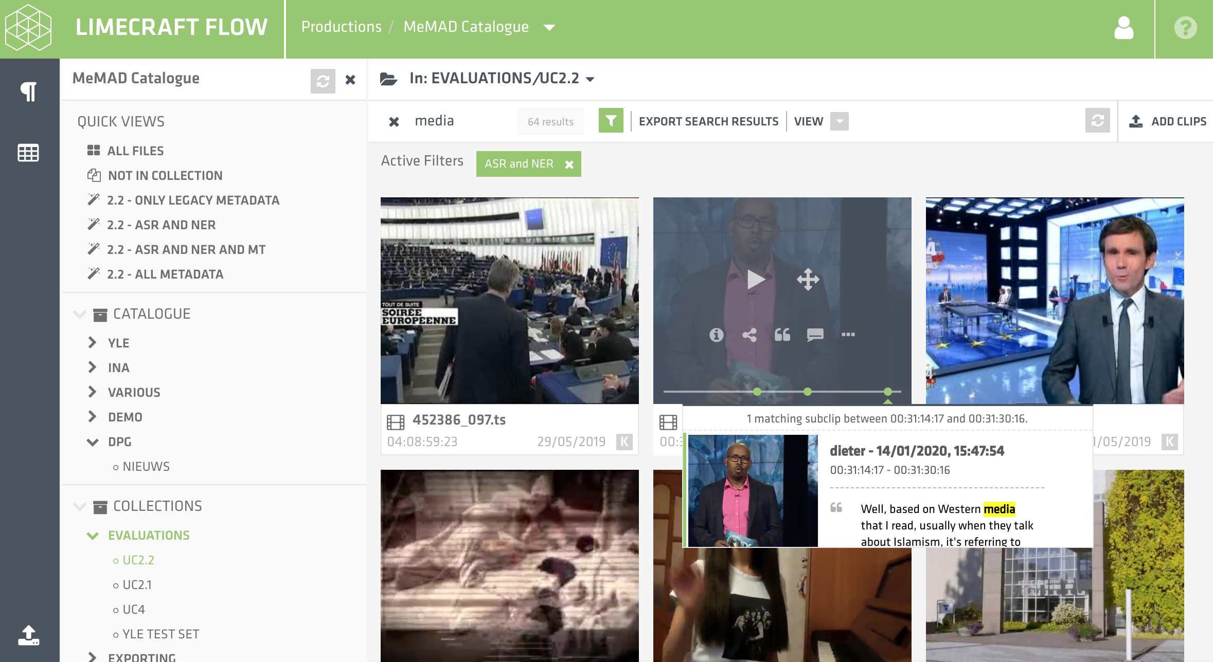 A powerful Search Engine allows you to rapidly create and publish shot lists-thumb