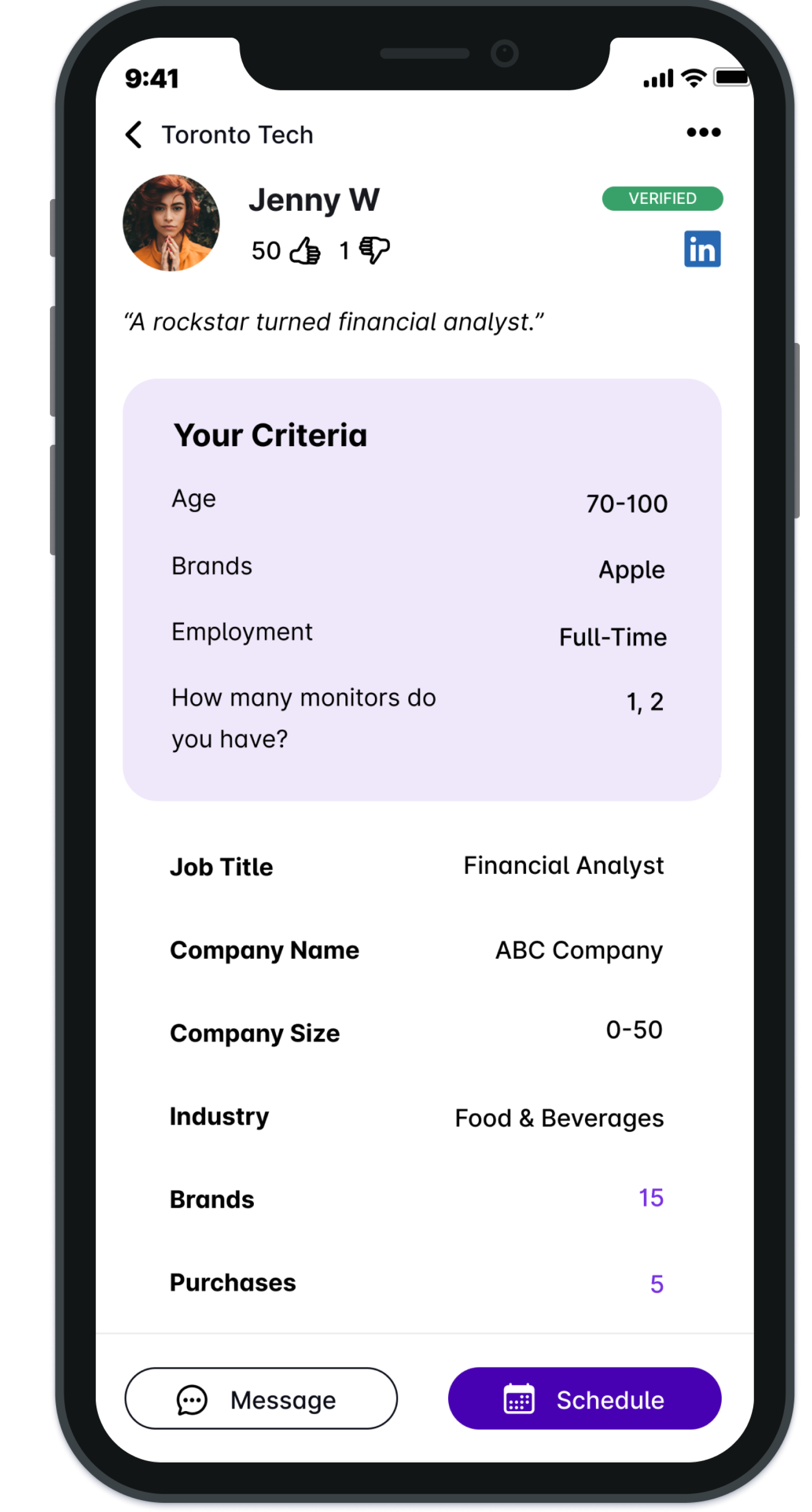 Lightster Software - User profile (also available on web)