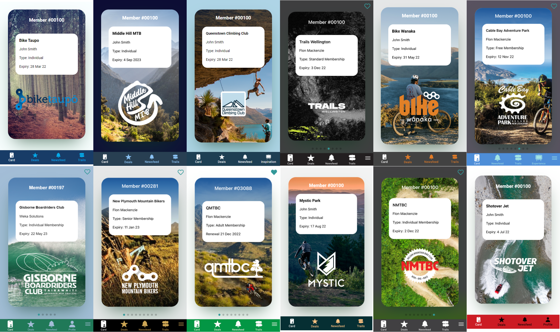 Hivepass screenshot: Digital cards