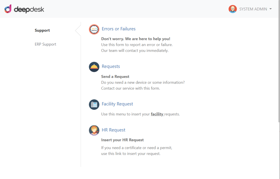 Deepser end user portal