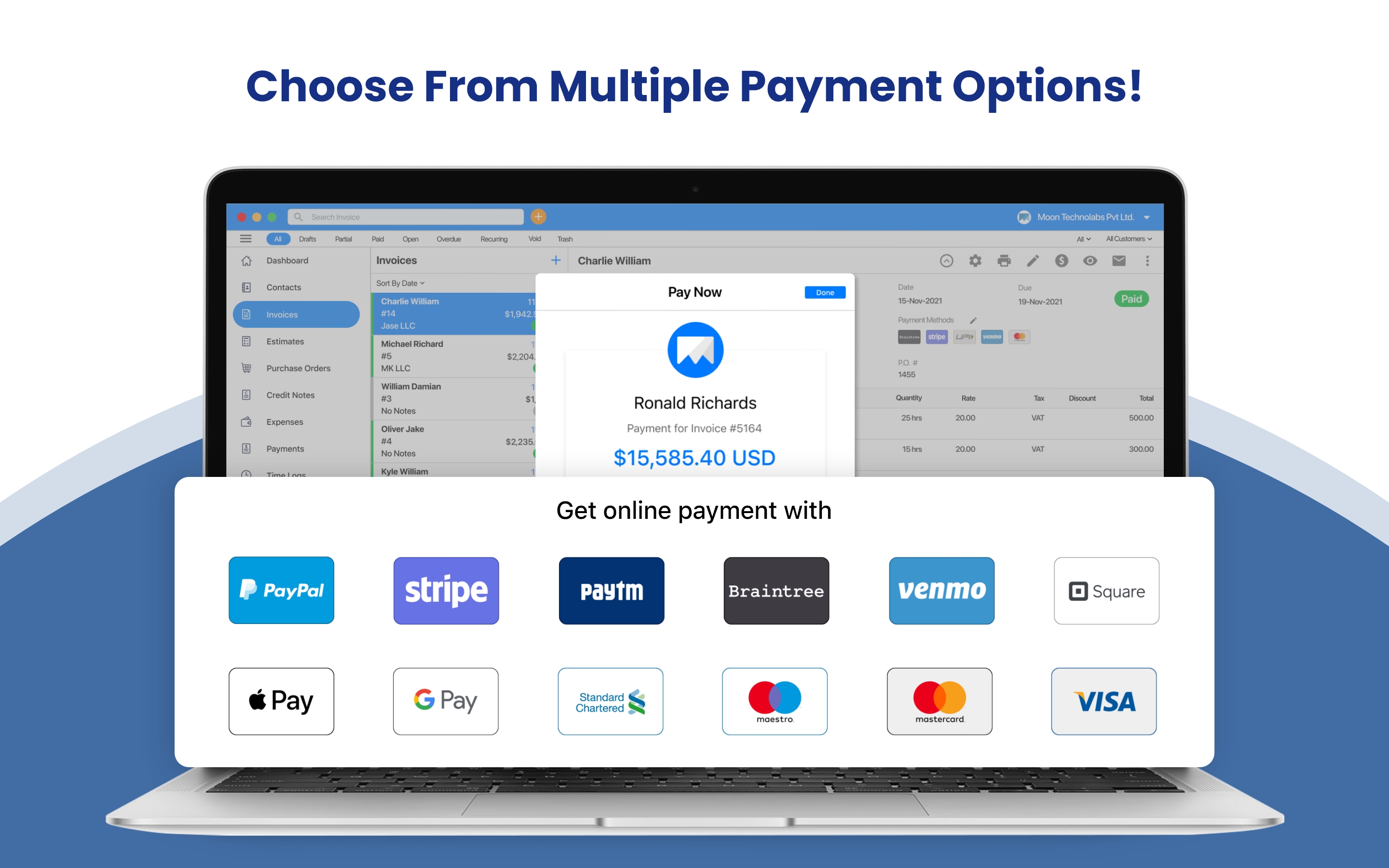 Choose From Multiple Payment Options!