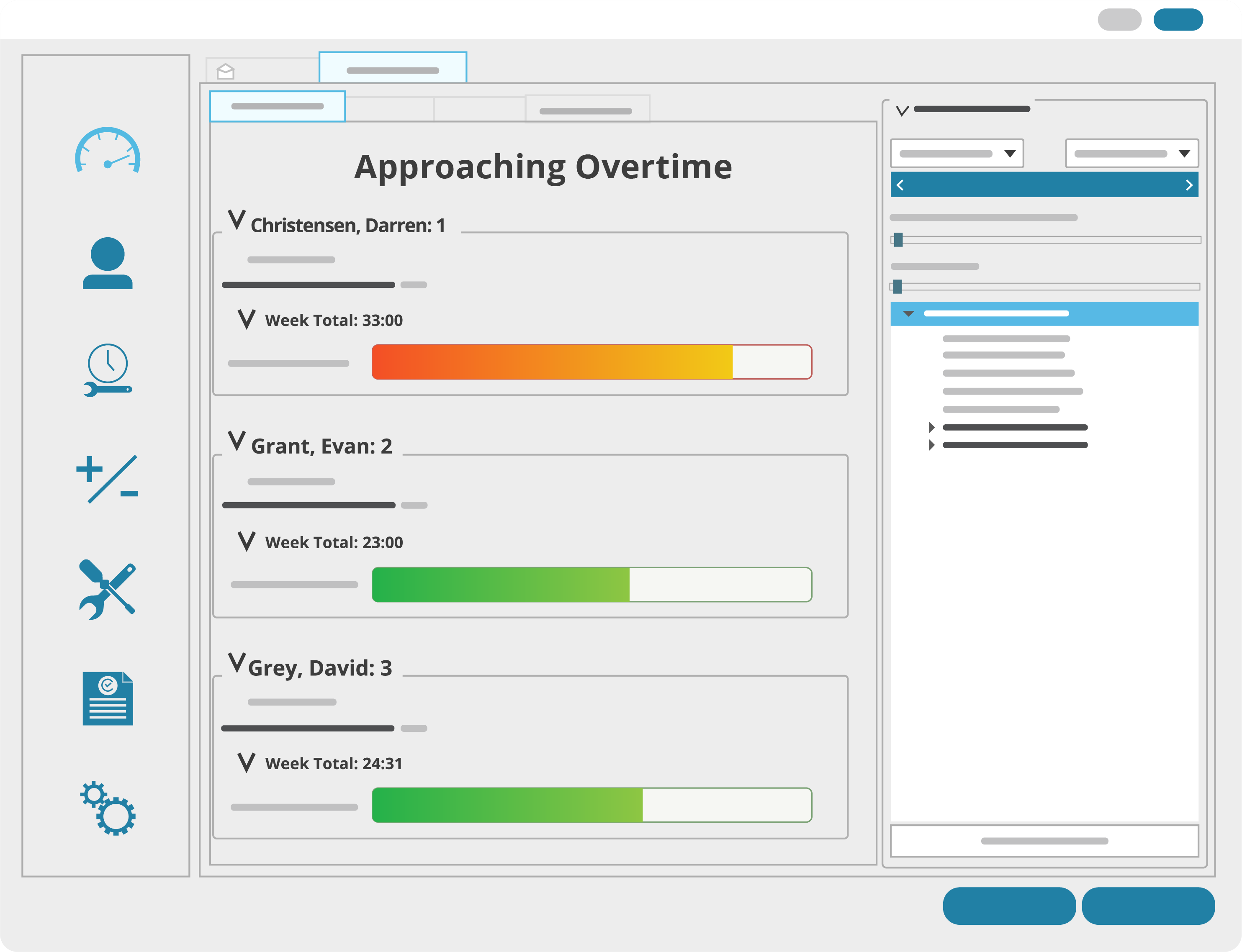 Quickly see how close your employees are to hitting overtime and prevent it quickly.