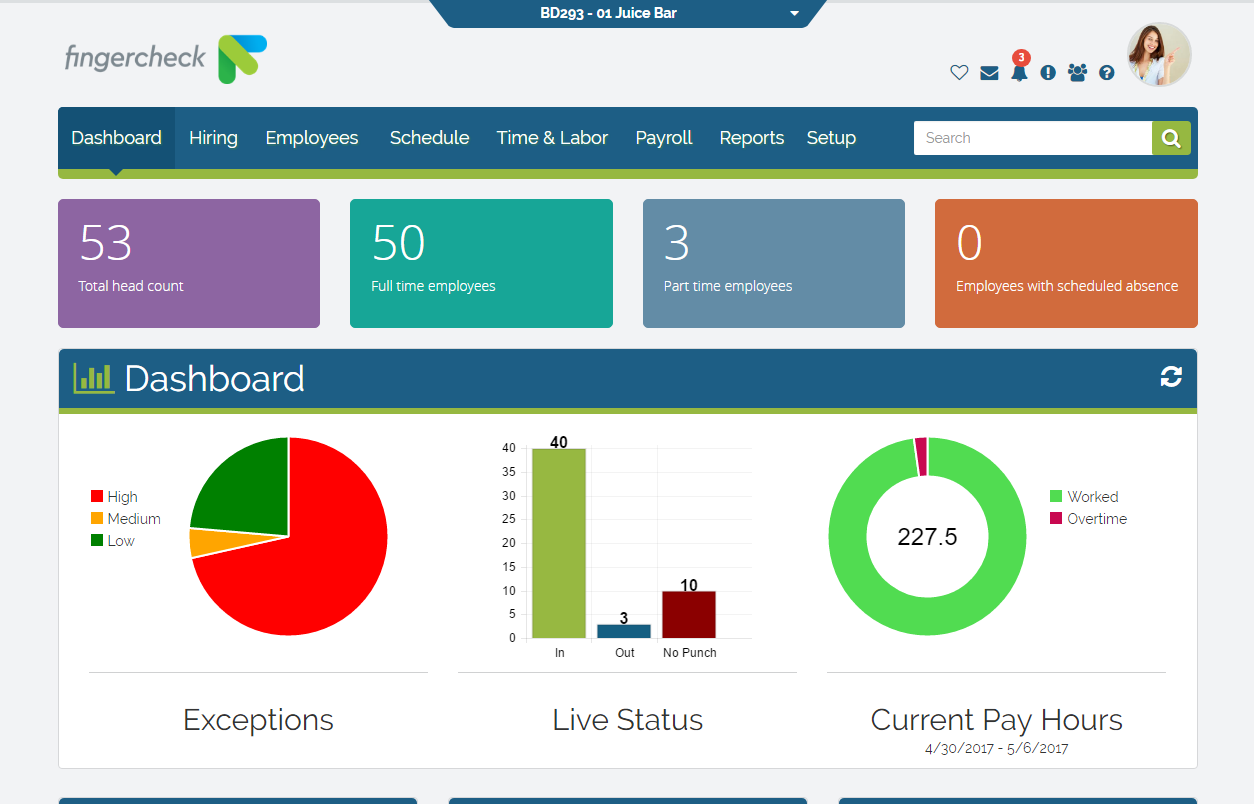 FingerCheck Software - Reporting