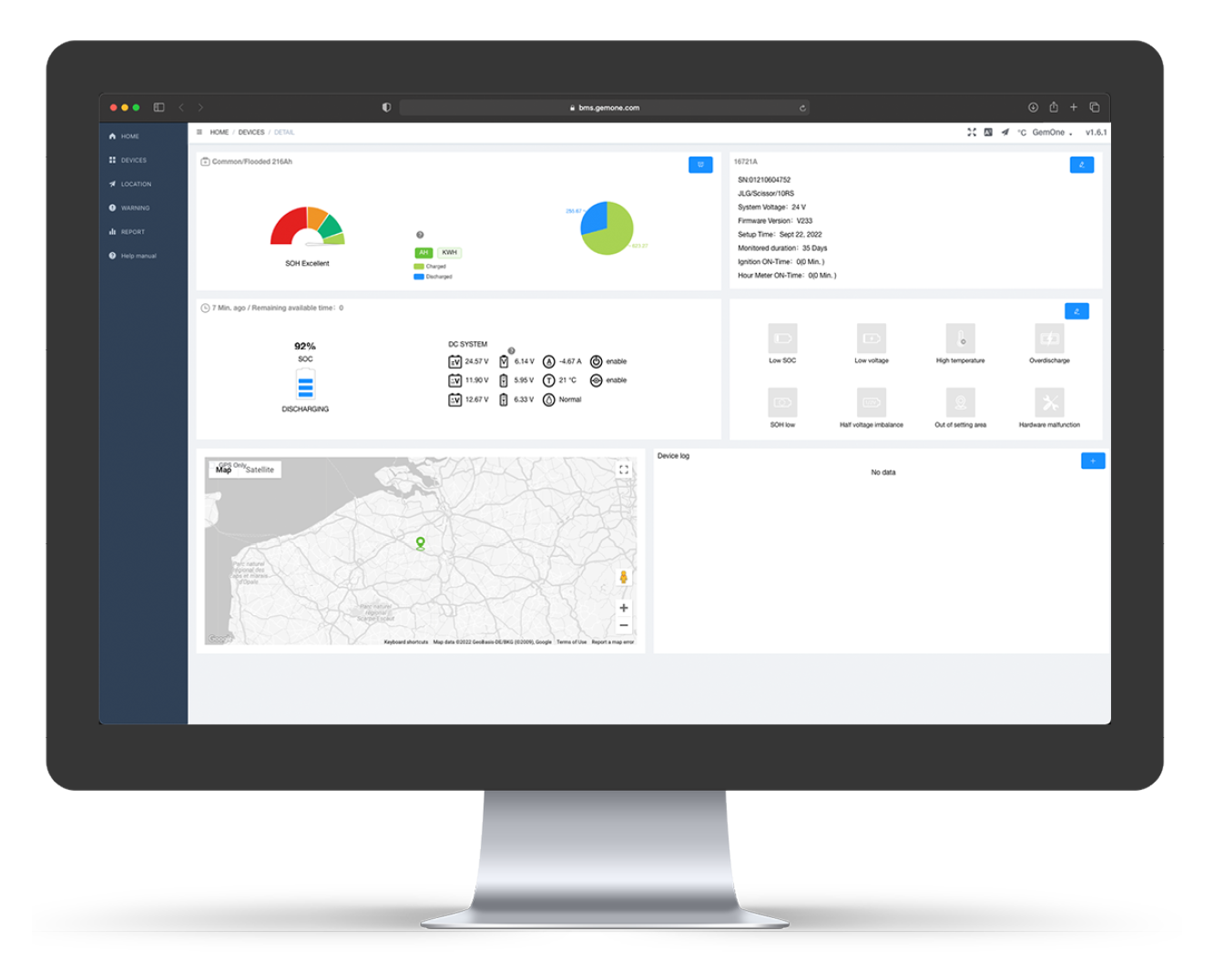 Battery Monitoring Software - Battery Monitoring Solution platform - Devices_detail