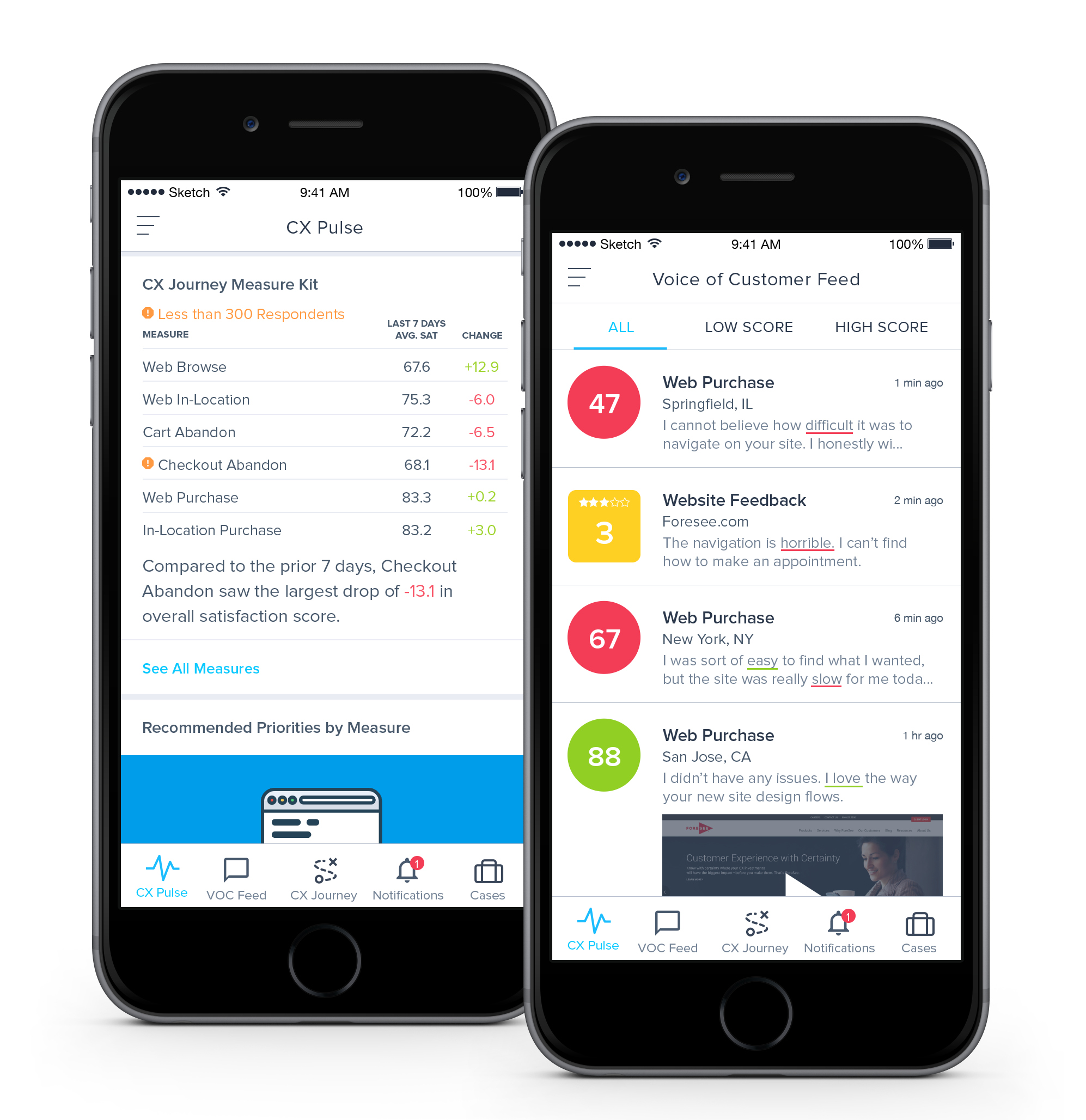 Verint Experience Management Software - ForeSee CX Suite pulse screenshot