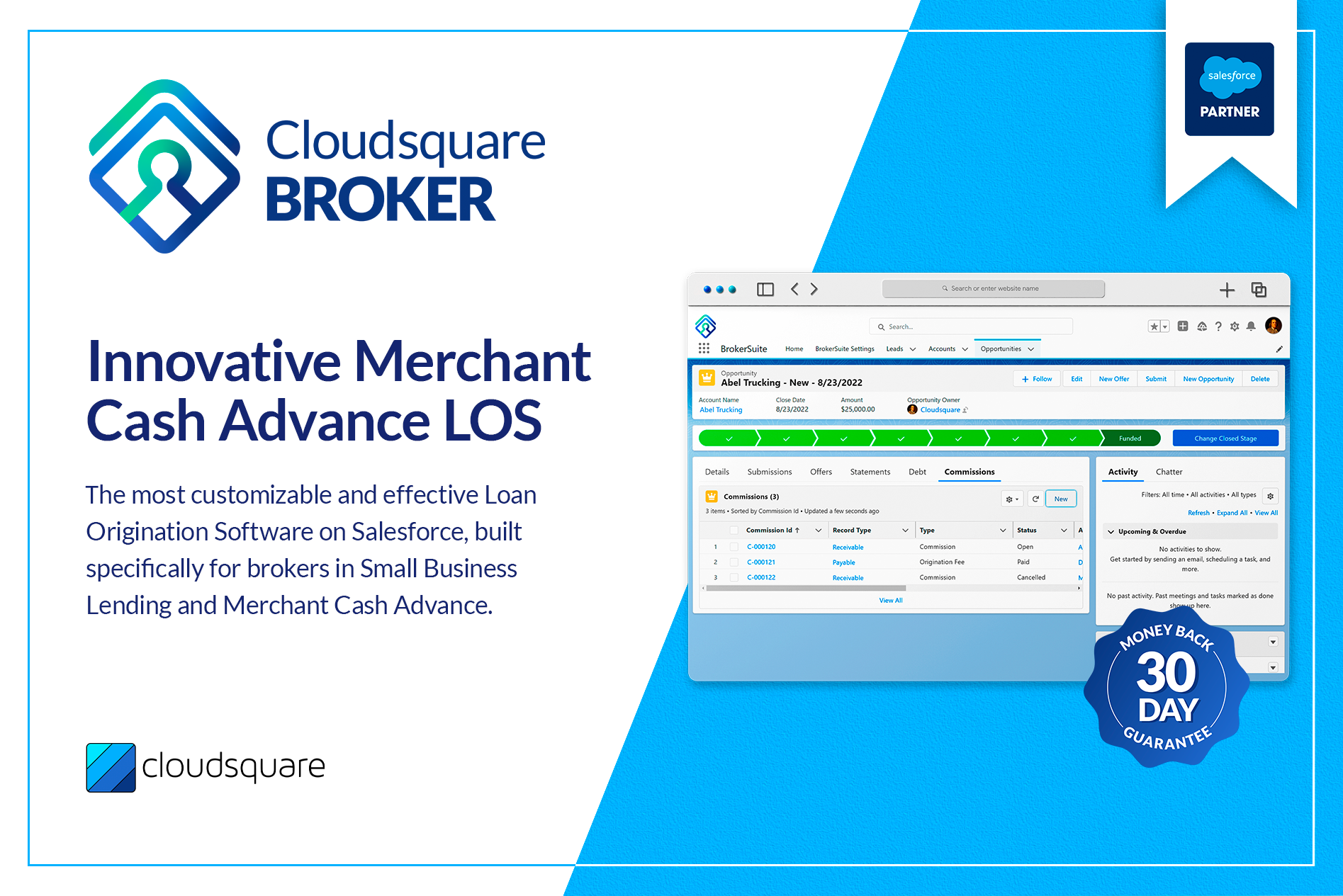 Cloudsquare Broker screenshot: Innovative Merchant Cash Advance LOS