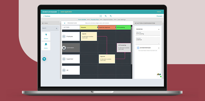 QuickReach screenshot: Workflow Builder
