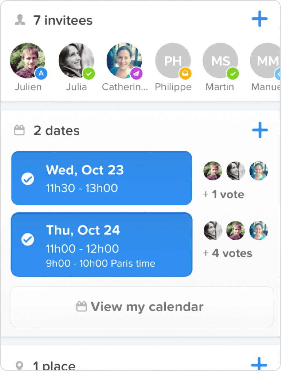 Schedule meetings