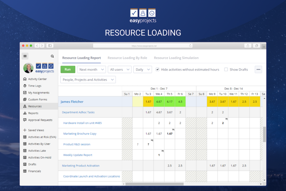 Easy Projects Software - Resource Loading