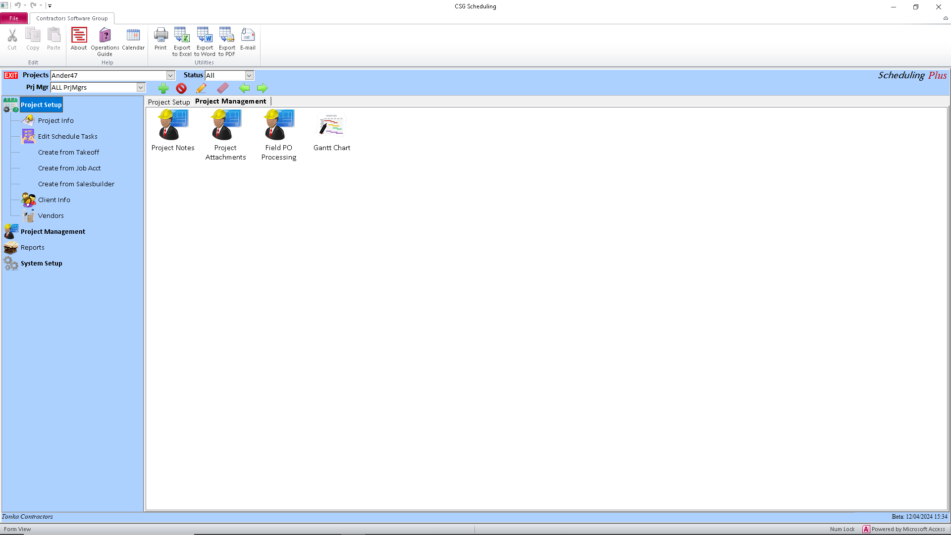 Simple Scheduling screenshot: Simple Scheduling dashboard
