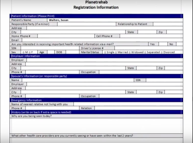 Planetrehab Software - 4