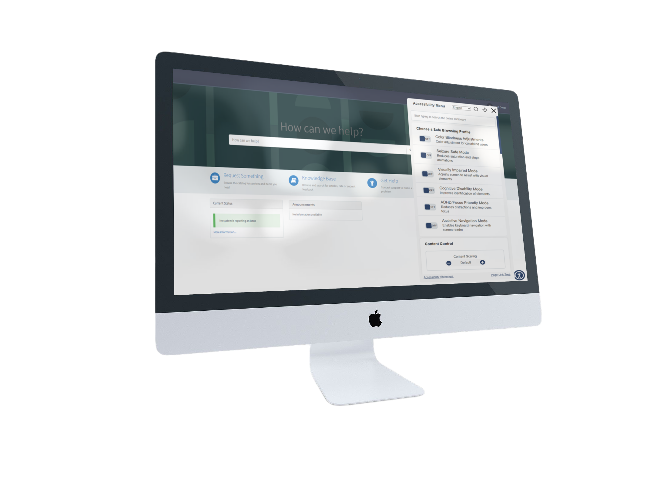 AllAccessible screenshot: AllAccessible Modal