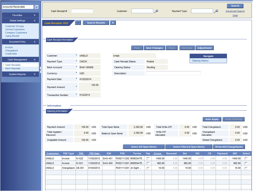 Jesta Vision Suite Software - Financial Software Module