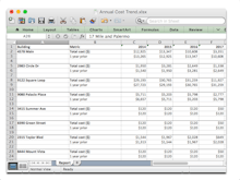 Snapmeter Software - Example of an annual cost report created by Snapmeter and produced for Excel automatically
