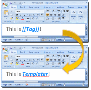 Advanced mail merge from Microsoft Office templates