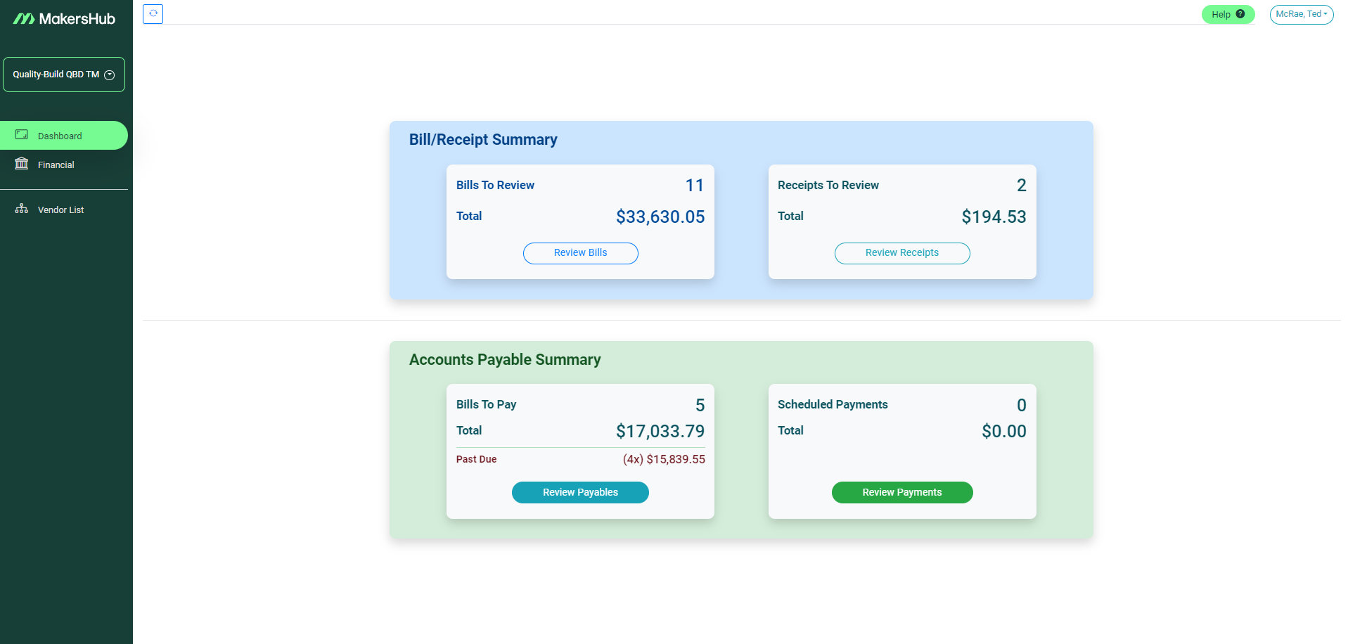 Enjoy a user-friendly interface with a clear dashboard for financial management, including bill review and payment summaries, designed for effortless navigation and efficiency.